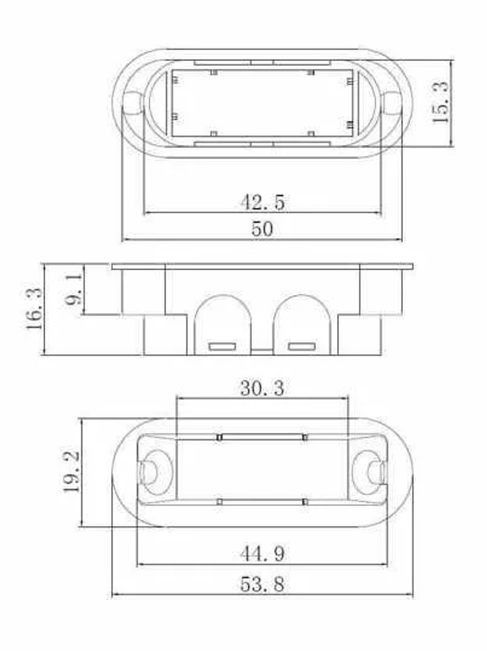 Защёлка врезная магнитная сантехническая ADDEN BAU WC-5096 MAG GRAPHITE (цвет ГРАФИТ)