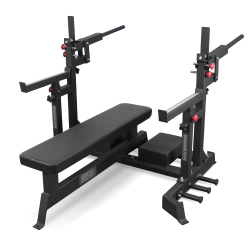 Скамья для жима пауэрлифтерская с механизмом подъёма штанги BRONZE GYM PARTNER AL-321