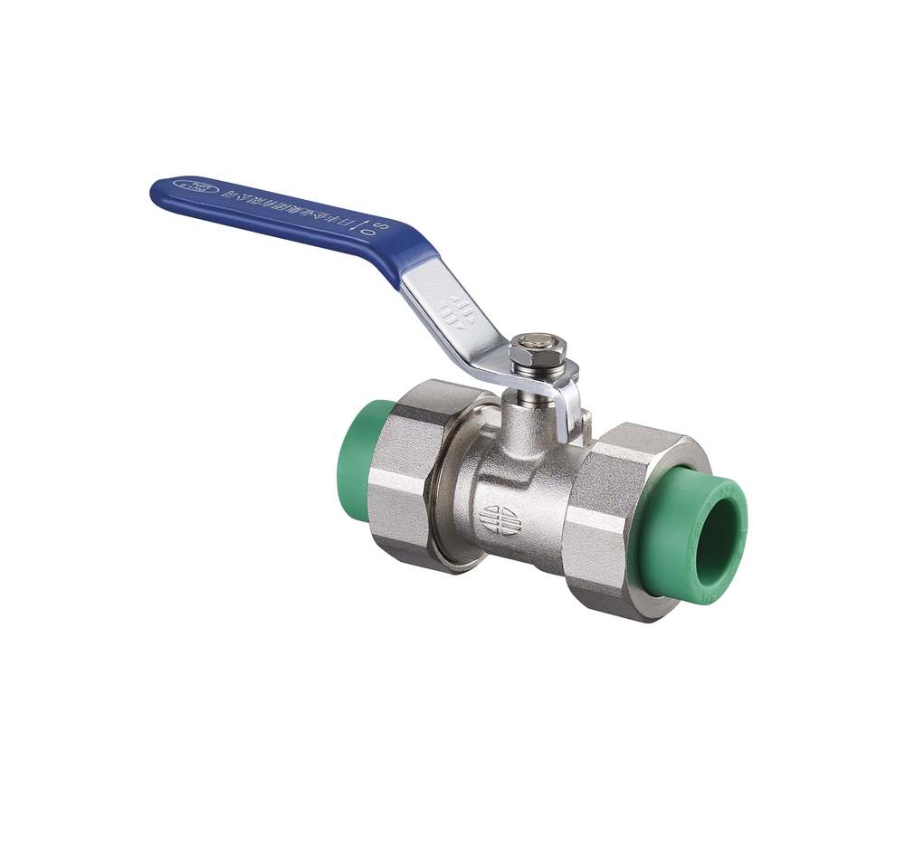 Кран шаровой разъёмный RIIFO Alba PP-R/латунь 20-20 зелёный