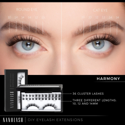 Nanolash DIY Eyelash Extensions - Пучки ресниц без узелков, 36 шт.