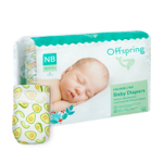 Offspring подгузники, NB 2-4 кг. 56 шт. расцветка Авокадо