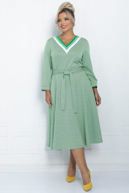 Платье Осенняя история (светло-зеленое) П11226 LT Collection