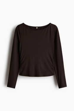 H&M Спортивный топ SoftMove™, темно-коричневый