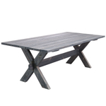 Деревянный стол садовый из массива сосны, графит
