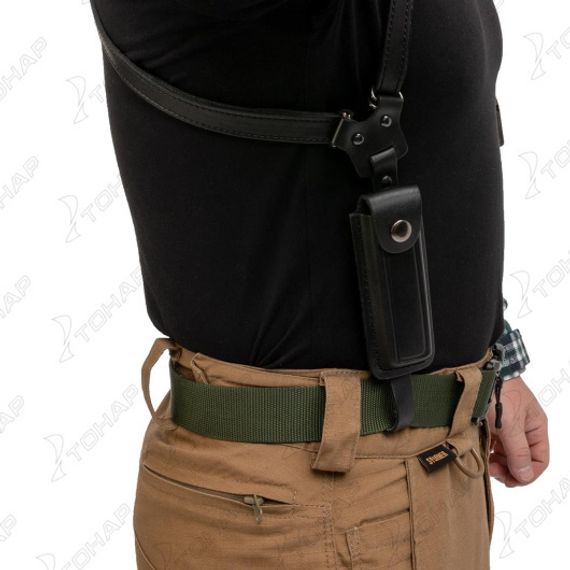 Кобура операт. под ПМ вертик. с запасной обоймой ПМ черная (HS-ОК-1-Нч) Helios