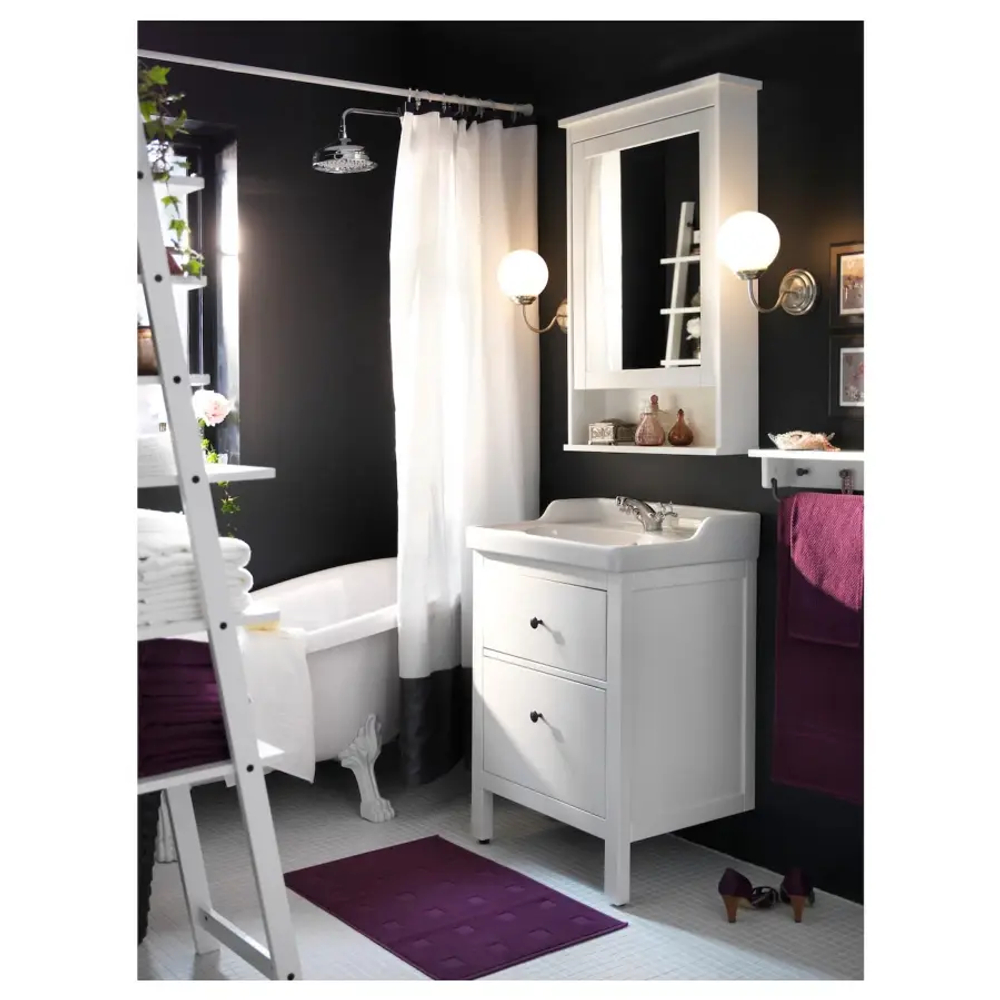 Тумба для ванной - HEMNES / RUTSJÖN /RUTSJОN IKEA/ ХЕМНЕС/РУТСЕН ИКЕА, 62х49х95 см, белый