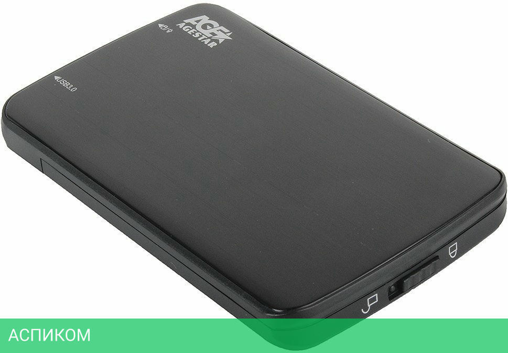 Бокс для накопителя AgeStar 3UB2A12 черный