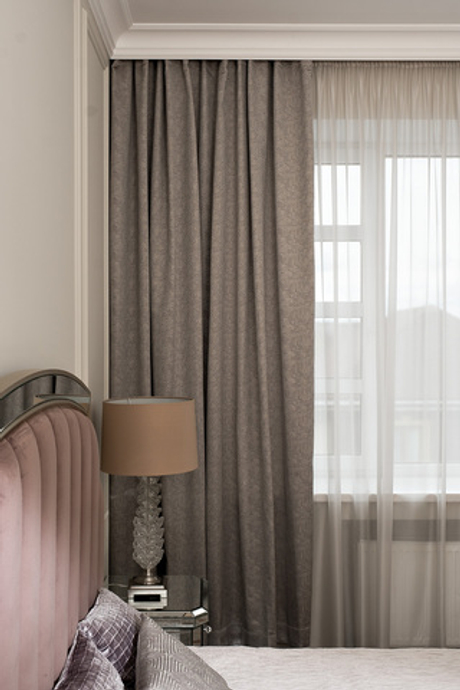 Ткань Портьера Глянец (Gloss) беж 275x260 Бежевый Garda Decor