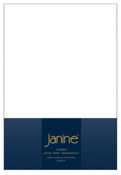 Простыня на резинке 90-110x200 Janine Elastic-Jersey 5002 белая