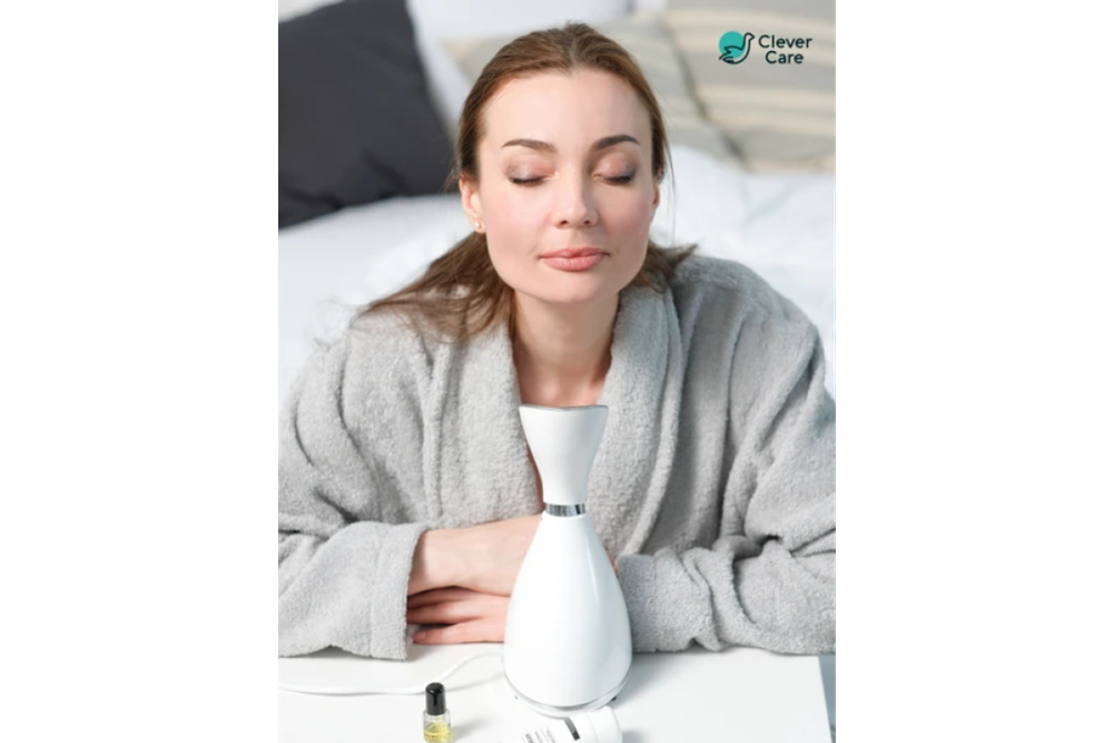 Нано ионная сауна для лица CleverCare 3-в-1: распаривание лица, увлажнение воздуха, подогрев полотенца, цвет белый