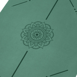 ULTRAцепкий легкий 100% каучуковый коврик для йоги Mandala Travel Dark Green 185*68*0,2 см