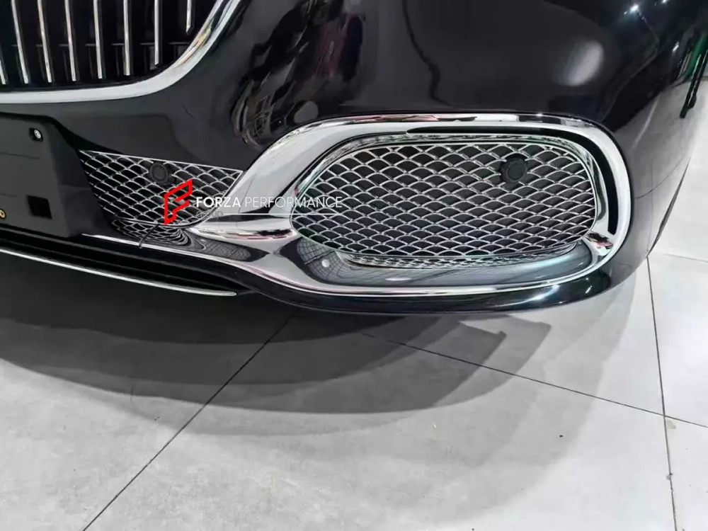 Сетка переднего бампера для Mercedes-Benz S-Class S480 S580 W223 2020+ до S680 Maybach Майбах Мерседес Бенц S класс