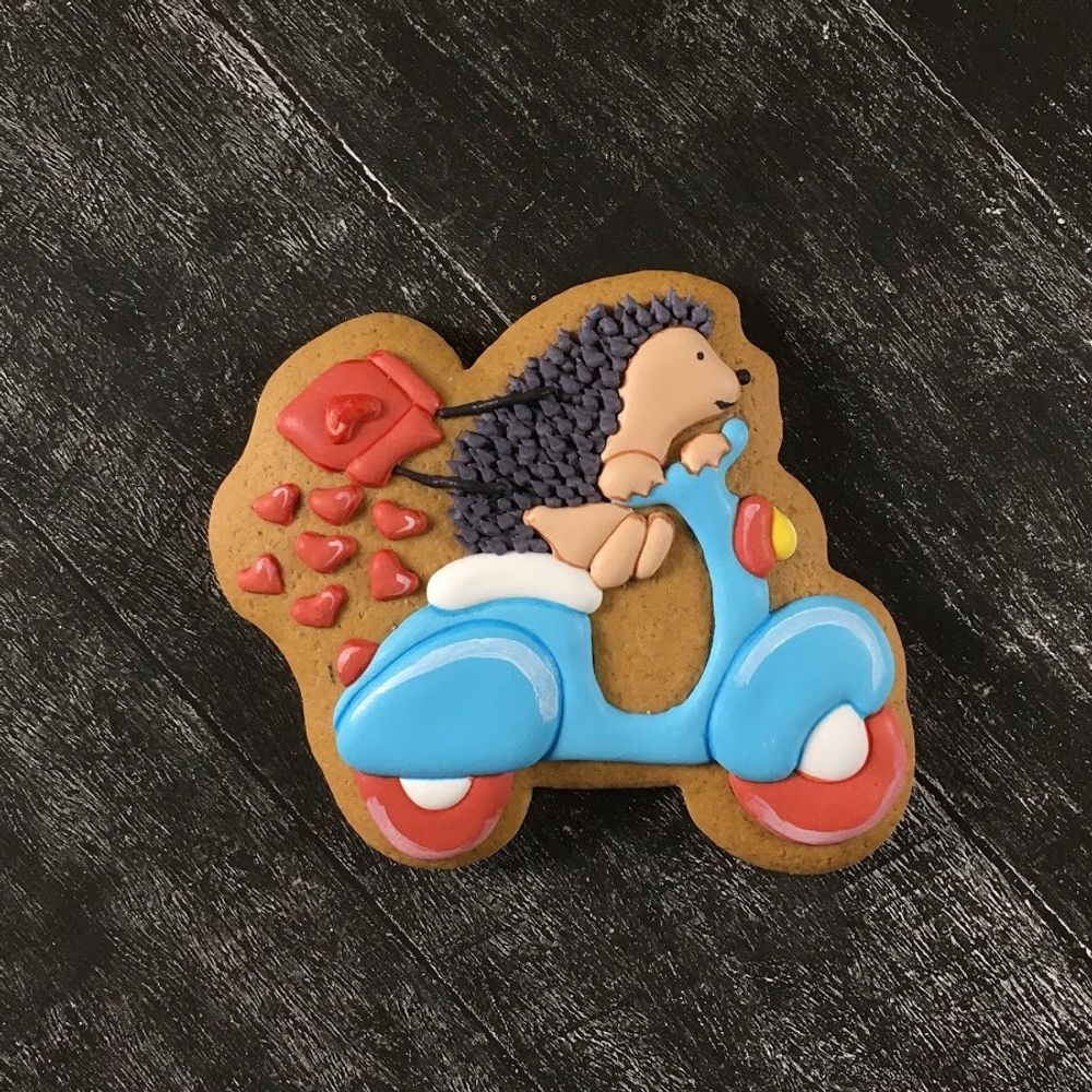 Ежик №2 на мотоцикле