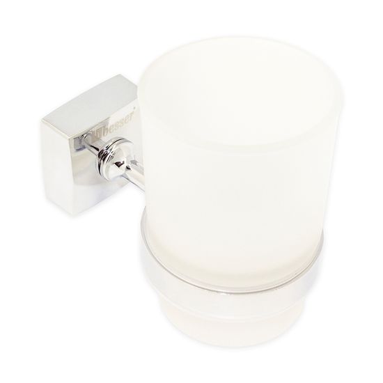 Стакан для зубных щеток Besser BS 8803 (6,5х11х9,5 см) стеклянный на стальном креплении