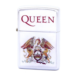 Зажигалка Queen лого на белом (431)