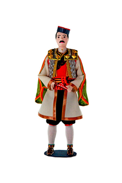 Кукла коллекционная в мужском костюме. Черногория. Южные славяне