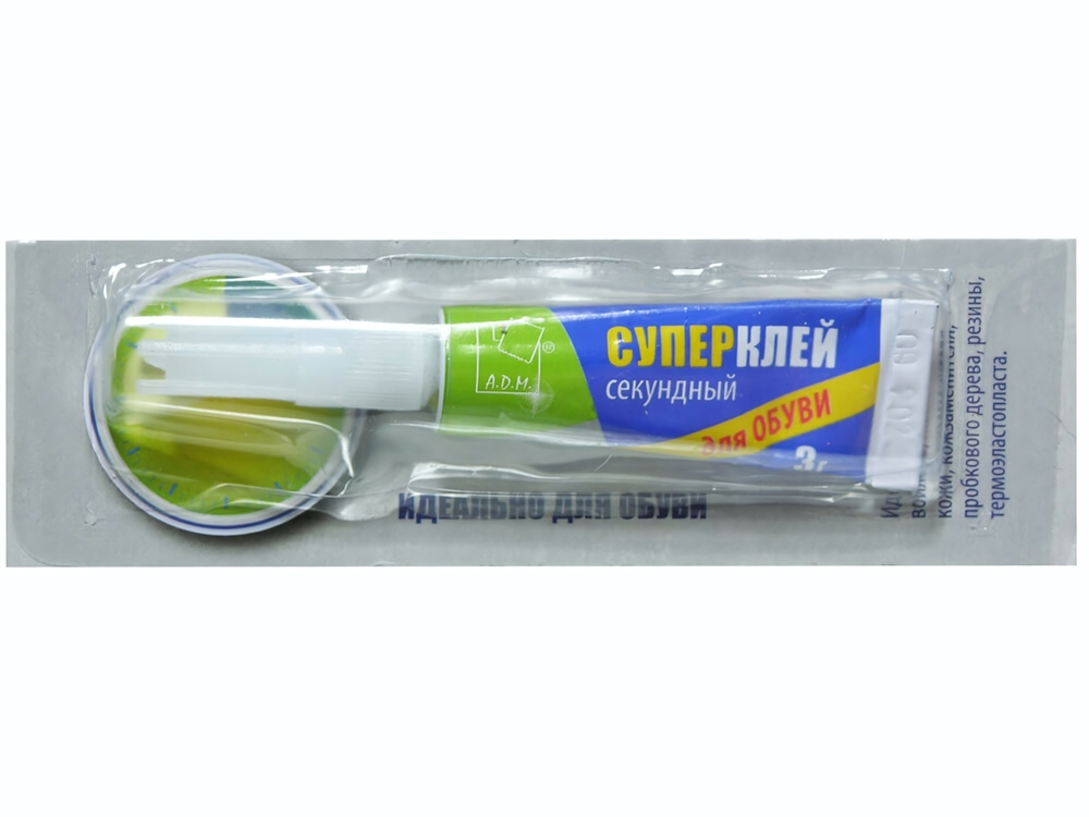 Супер клей 3г секундный для обуви тм ADM