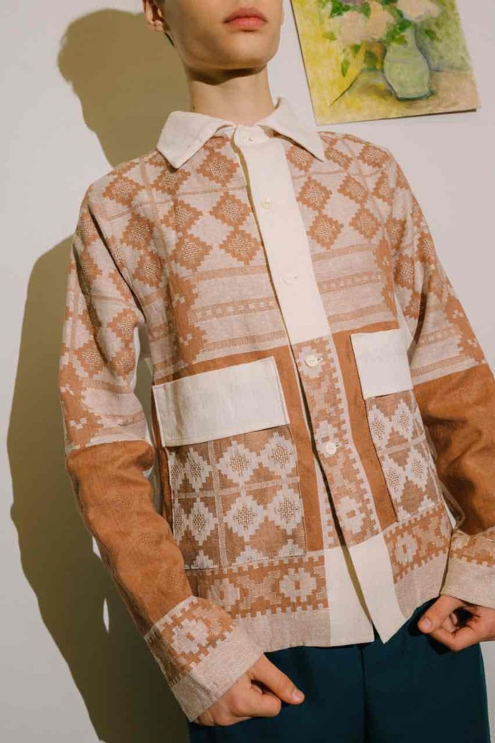 Рубашка Soeurs Chocolate Rhomb Shirt brown