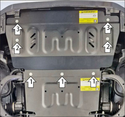 защита радиатора. 2 мм, Сталь для KGM Rexton 2023-н.в., Motodor.72804