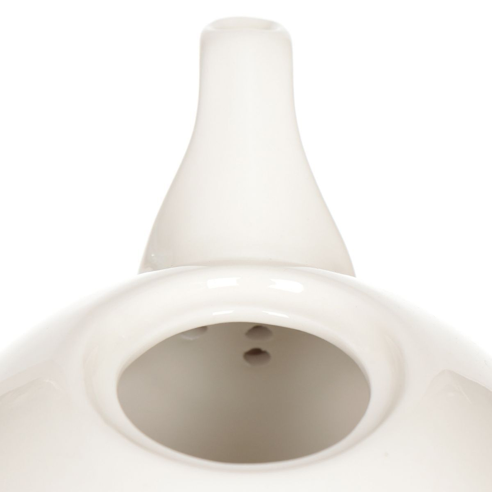 Чайник заварочный керамика, 0.85 л, с подставкой для подогрева, Белый, 306657