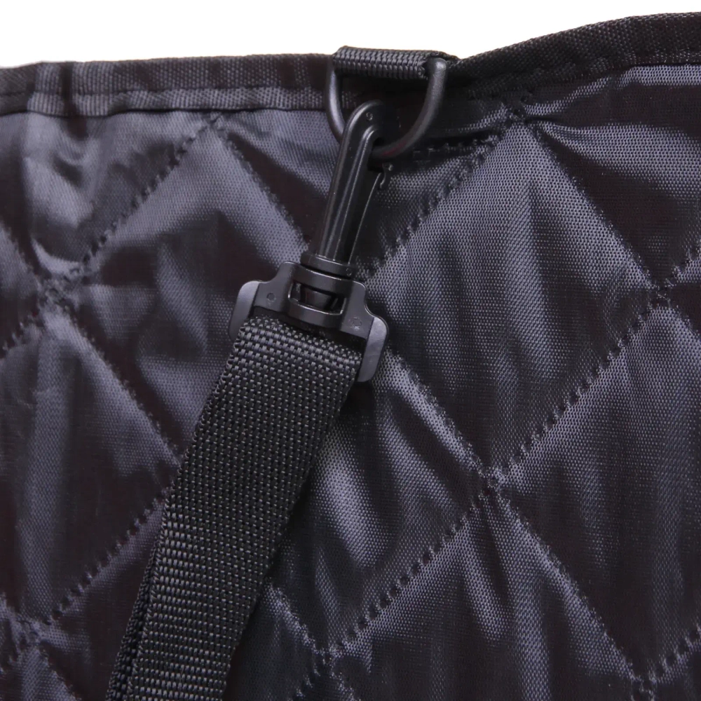 Автогамак для перевозки животных «Место Бро», цвет черный, влагозащ. ткань, ремень для крепл. к ошейнику, 133*140см