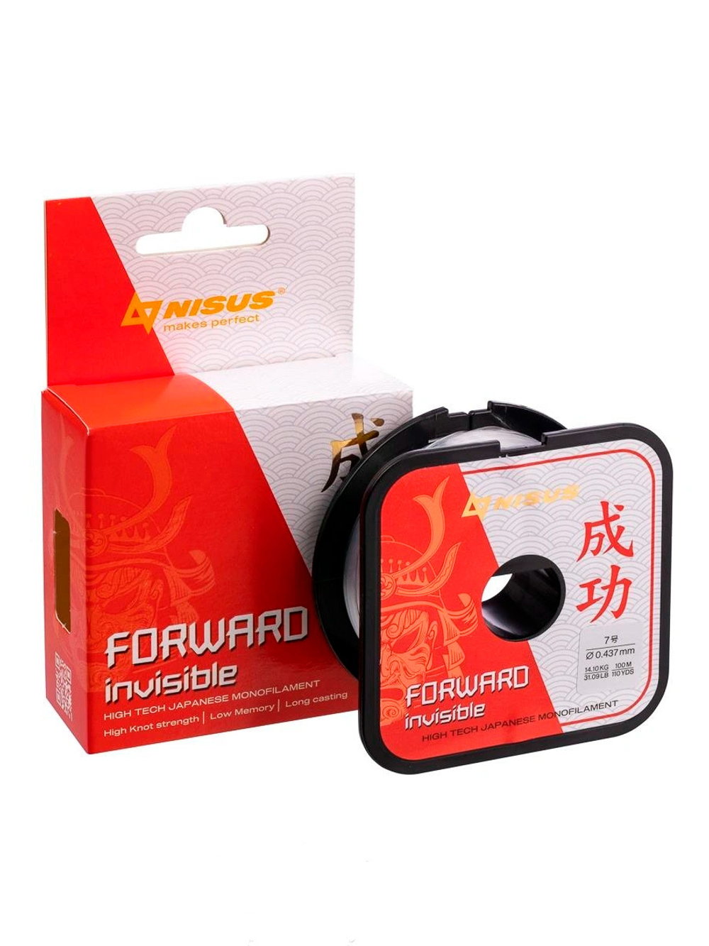 Леска для рыбалки Nisus FORWARD Invisible Nylon 0,496mm/100m (N-FI-0496-100)