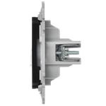 FLITE Розетка 2-местная RJ45/TV категория 5Е UTP РКТВ5е-2-0-ФлЧ черный IEK