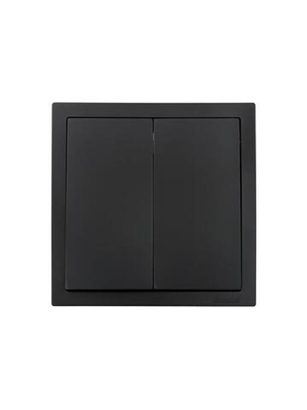 Выключатель 2-кл СП ZIMA IP20 10А безвинт. зажим черн. бархат LEZARD 704-4288-101QC