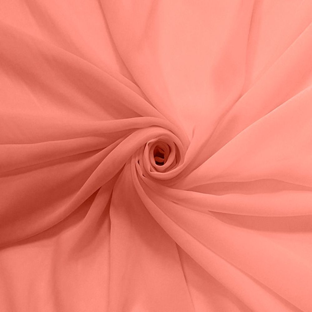 Ткань Шифон, 80 гр/м2, 150 см, абрикосовый