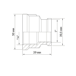 Муфта переходная 1 1/4'' - 1'' вн/вн VRT® никель