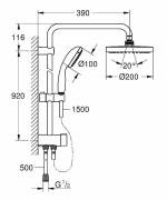 Душевая система Grohe New Tempesta 200 26452001 хром