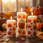 Трансфер переводной - декаль для свечей и гипса осень 011 А5