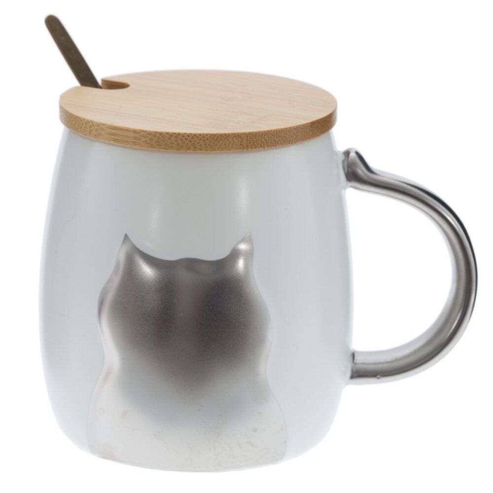 GAEM Кружка с крышкой и ложкой, 420 мл, L13 W9 H10 см, 2в.