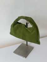 89-8791-1 GREEN Сумка жен. нат. замша 33*18