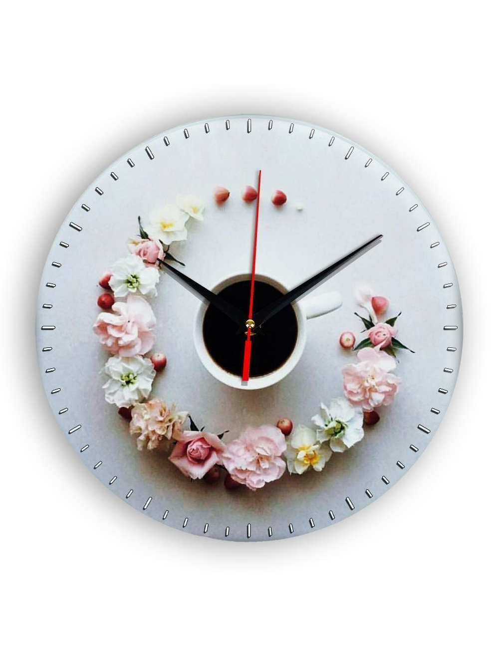 Настенные часы Чашка coffee floral circle 2 (- / -)
