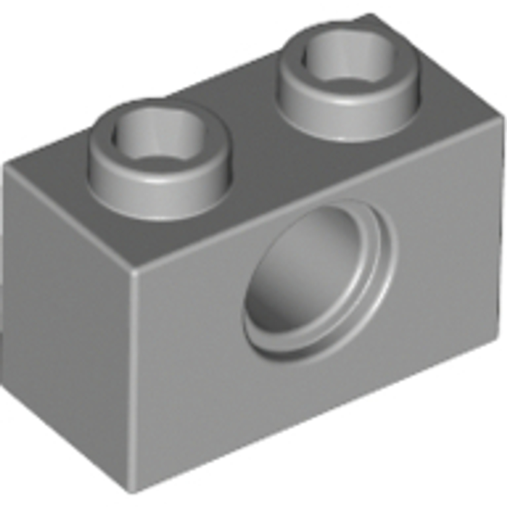 Lego Кирпич 1x2 с отверстием (светло-серый) 3700 / 4211440