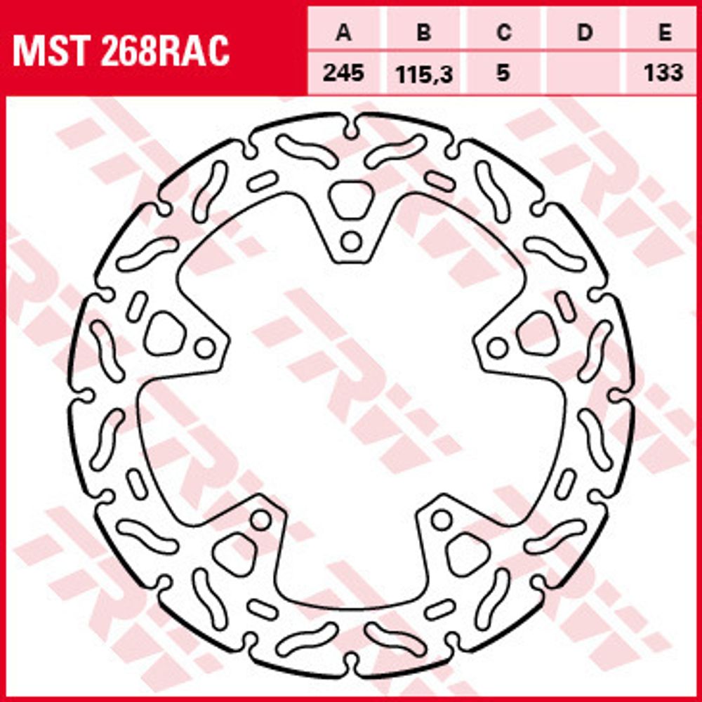 Диск тормозной TRW MST268RAC