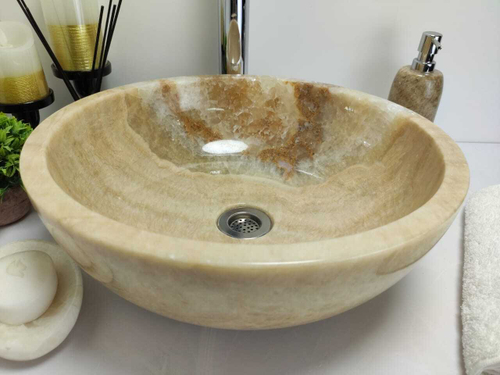 Раковина из оникса Bowl Yellow TinLip BO-60331 40*40*15