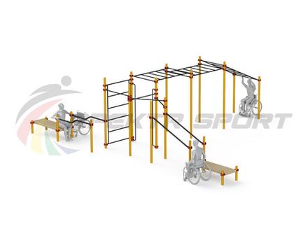 Спортивный комплекс для инвалидов-колясочников GTO-D23_76mm