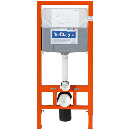 Инсталляция BelBagno BB001-120/BB014-SR-BIANCO с Белой клавишей смыва