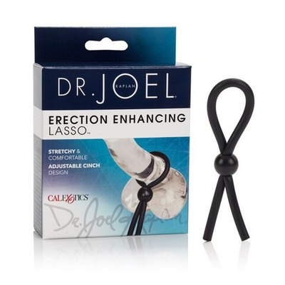 Лассо на пенис из латекса Dr. Joel Kaplan "Erection Enhancing Lasso Rings" (Цвет: черный)