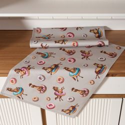 НАБОР ПОЛОТЕНЕЦ ИЗ 2ШТ "ЛОШАДЬ В ПОНЧИКАХ",СЕРЫЙ,40Х60СМ ТВИЛ,100% ХЛОПОК