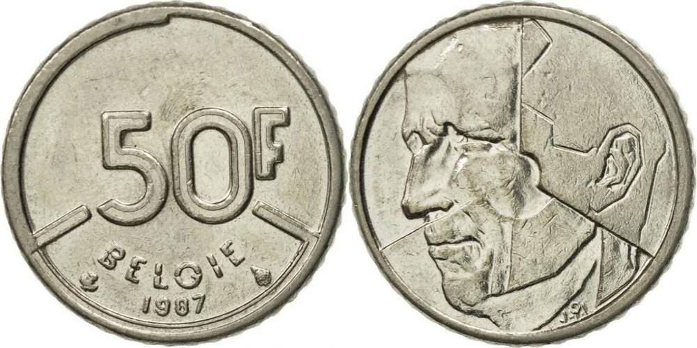 Бельгия 50 франков, 1987 - 1993 BELGIE XF
