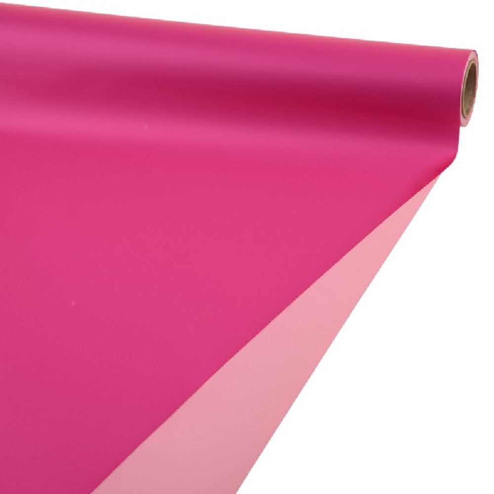 Пленка матовая 2-х сторонняя 57смx10м 63mic (Розовый/фуксия)
