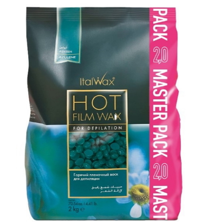 ITALWAX воск пленочный АЗУЛЕН 2 кг гранулы MASTER PACK + ПОДАРОК ЧЗ