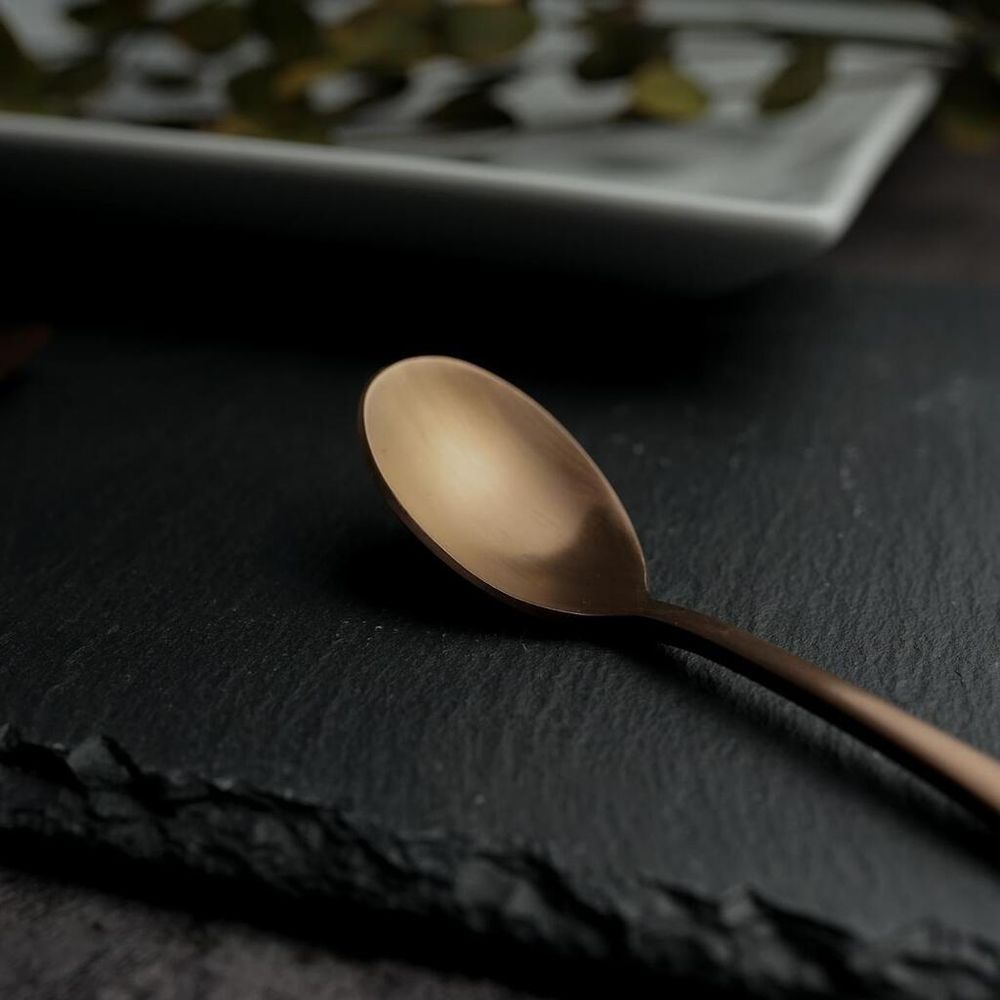 Ложка чайная 14,3 см матовая цвет светлая медь PVD   [12]