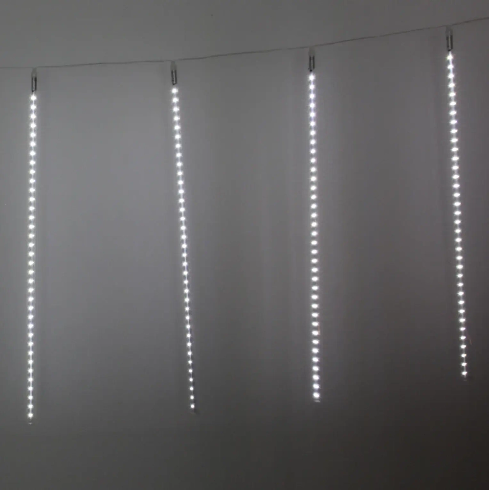 Гирлянда для улицы «Тающая сосулька» 3,0 м*80 см 575 лампы LED, IP-54, Белый (8 трубок)