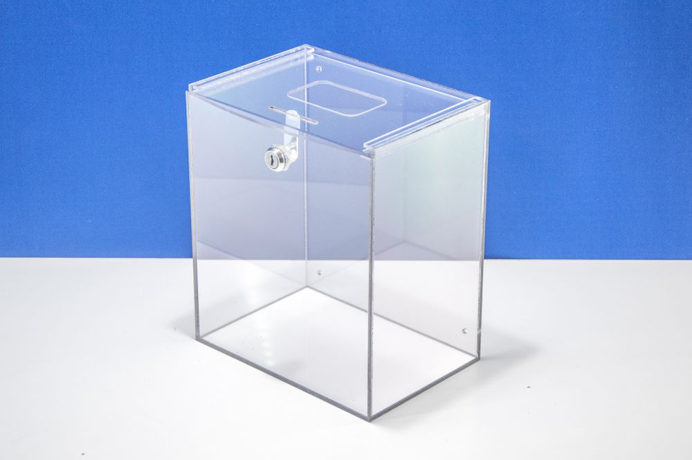 Прозрачный короб для сбора батареек, 150х215х250мм