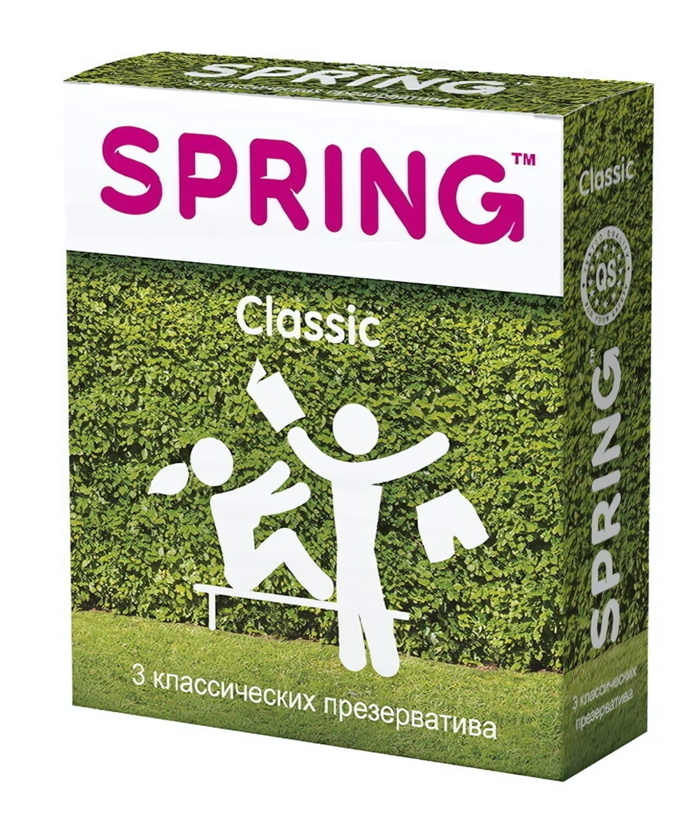 Презервативы Spring (классические) 3шт. (Цвет: прозрачный)