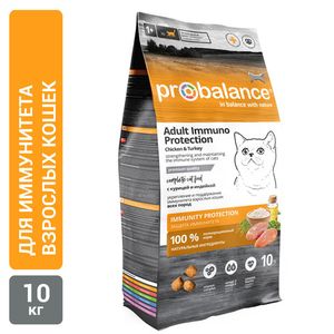 Сухой корм ProBalance Adult Immuno Protection для кошек с курицей и индейкой